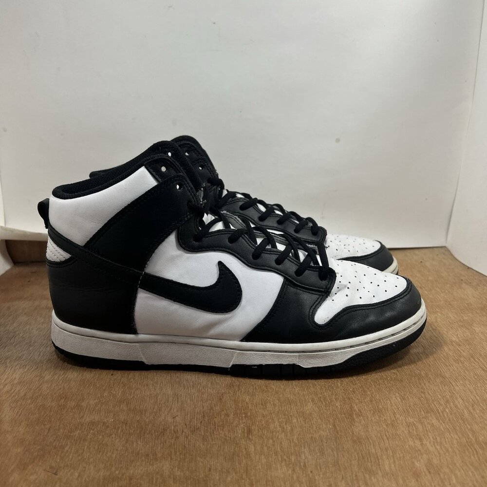 Nike Dunk High Panda Black White Mens Size 10.5 Athletic Leather Shoes Sneakers